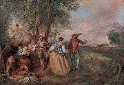 Jean antoine Watteau Die Schafer Spain oil painting artist